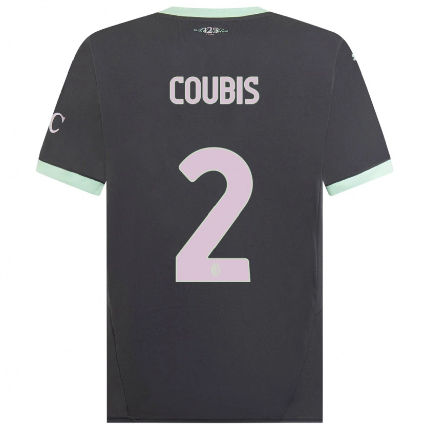 Danxen Mujer Camiseta Andrei Coubis #2 Gris Equipación Tercera 2024/25 La Camisa