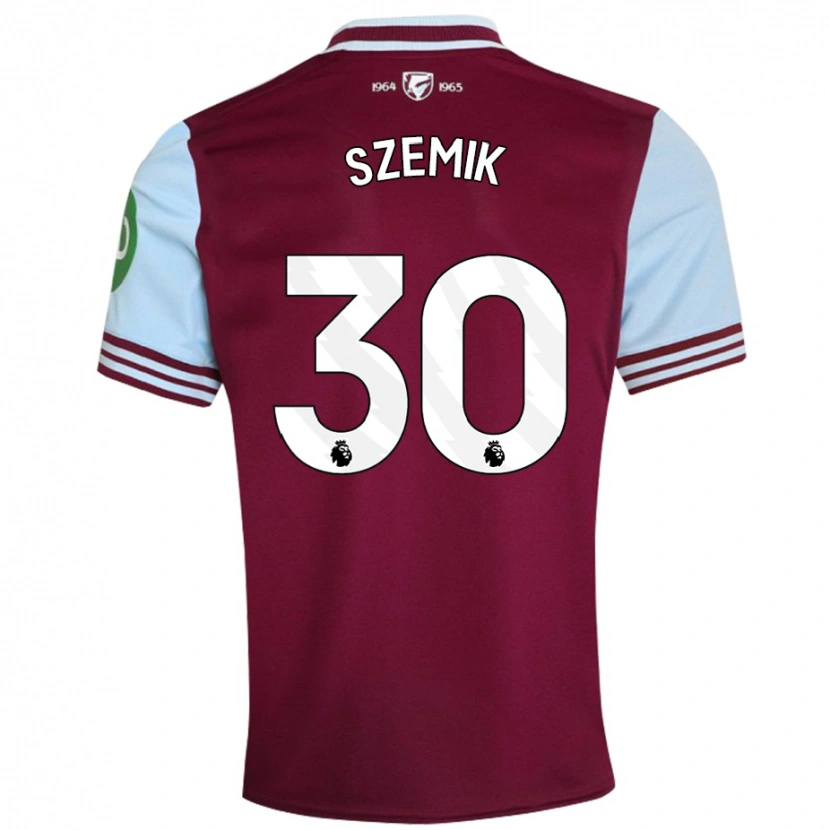 Danxen Niño Camiseta Kinga Szemik #30 Rojo Oscuro 1ª Equipación 2024/25 La Camisa