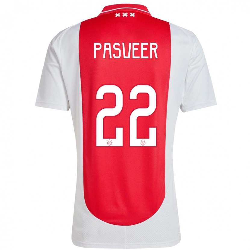 Danxen Niño Camiseta Remko Pasveer #22 Rojo Blanco 1ª Equipación 2024/25 La Camisa