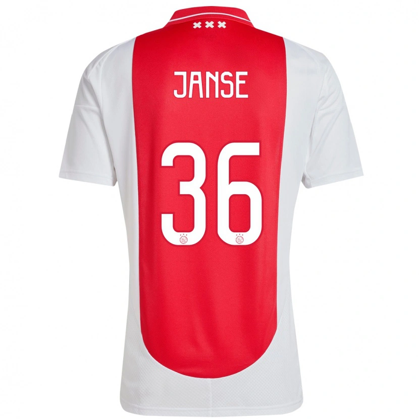 Danxen Niño Camiseta Dies Janse #36 Rojo Blanco 1ª Equipación 2024/25 La Camisa