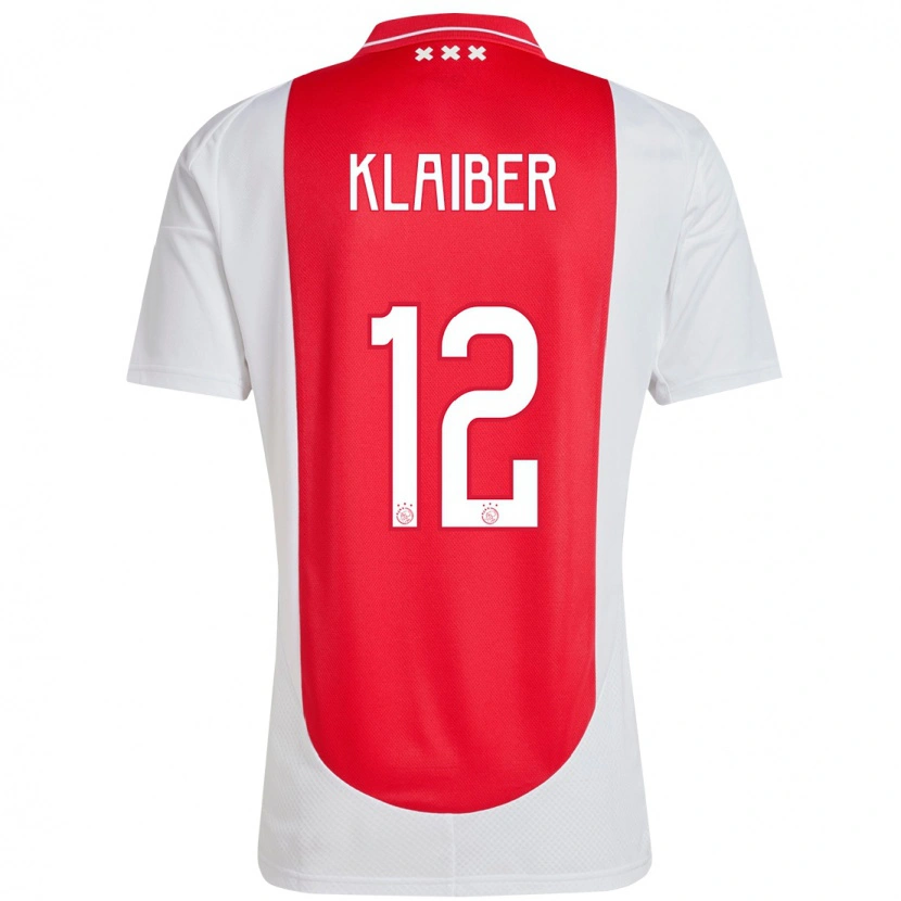 Danxen Niño Camiseta Sean Klaiber #12 Rojo Blanco 1ª Equipación 2024/25 La Camisa