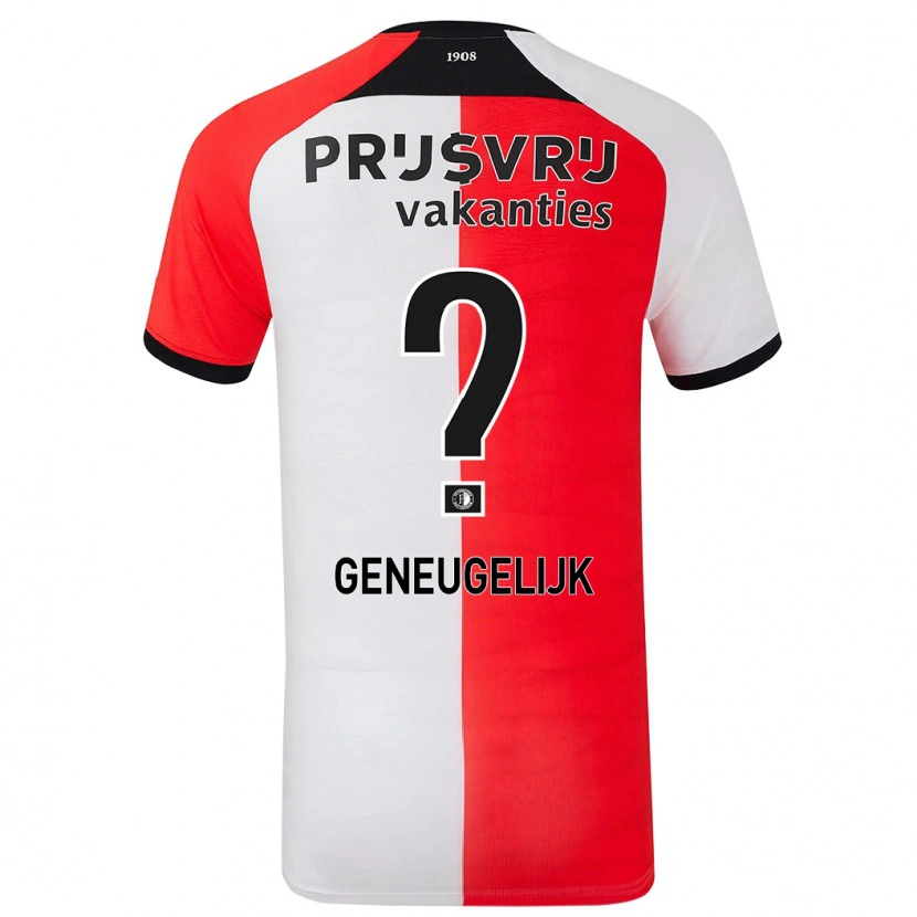 Danxen Niño Camiseta Ivar Geneugelijk #0 Rojo Blanco 1ª Equipación 2024/25 La Camisa