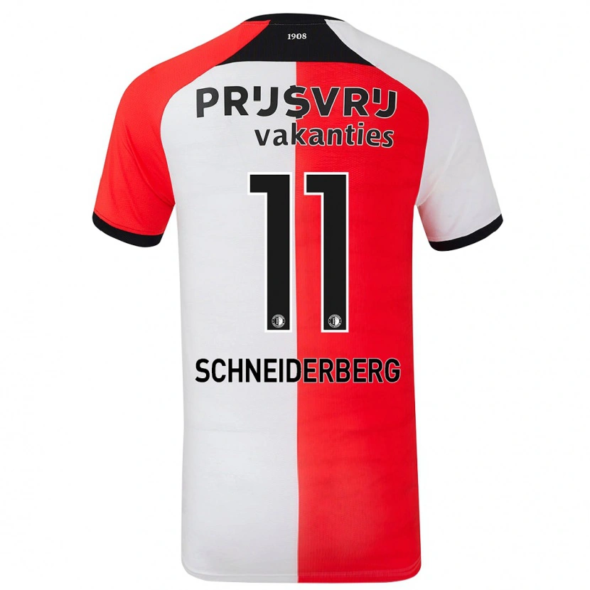 Danxen Niño Camiseta July Schneiderberg #11 Rojo Blanco 1ª Equipación 2024/25 La Camisa