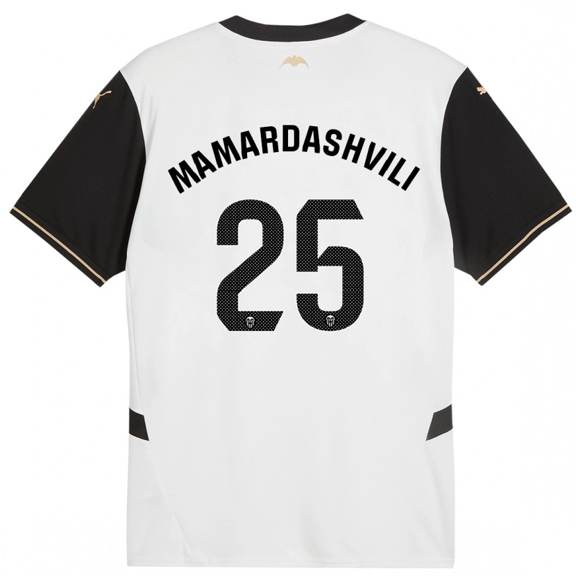 Danxen Niño Camiseta Giorgi Mamardashvili #25 Blanco Negro 1ª Equipación 2024/25 La Camisa