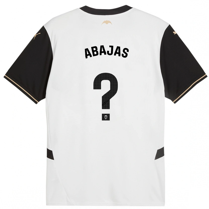Danxen Niño Camiseta Rodrigo Abajas #0 Blanco Negro 1ª Equipación 2024/25 La Camisa