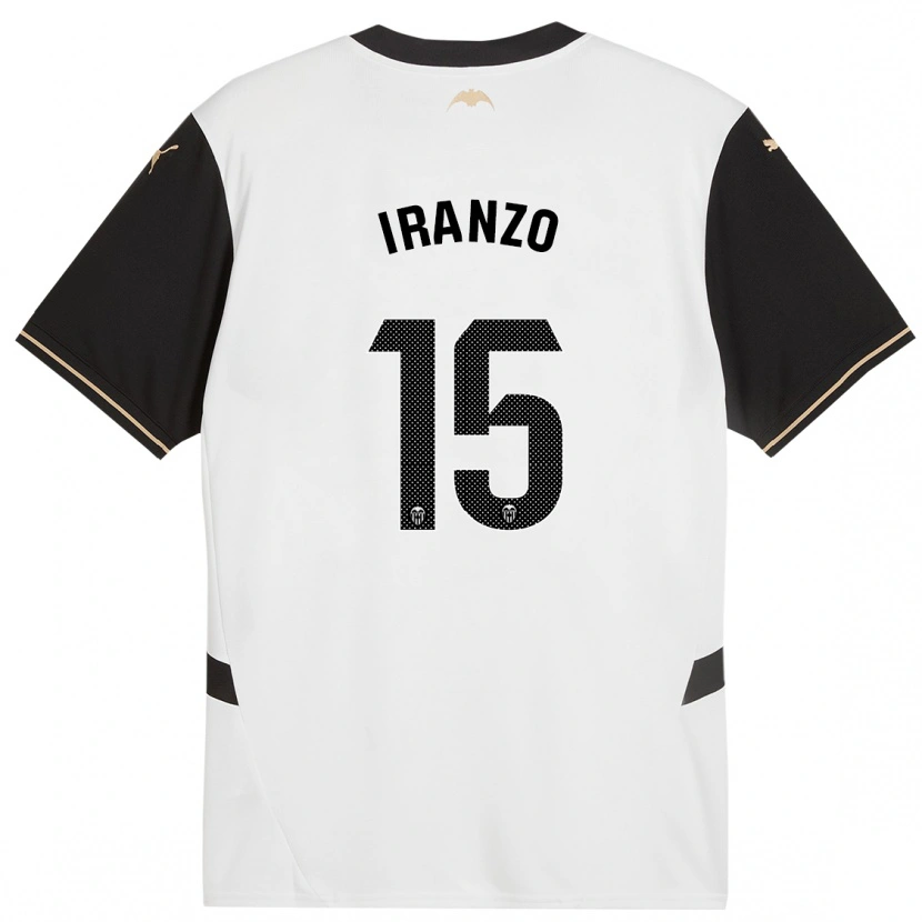 Danxen Niño Camiseta Rubén Iranzo #15 Blanco Negro 1ª Equipación 2024/25 La Camisa