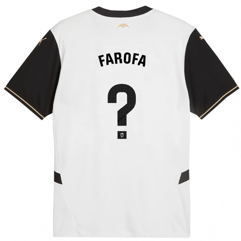 Danxen Niño Camiseta Rodrigo Farofa #0 Blanco Negro 1ª Equipación 2024/25 La Camisa
