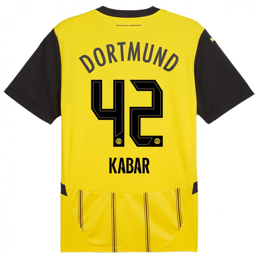 Danxen Niño Camiseta Almugera Kabar #42 Amarillo Negro 1ª Equipación 2024/25 La Camisa