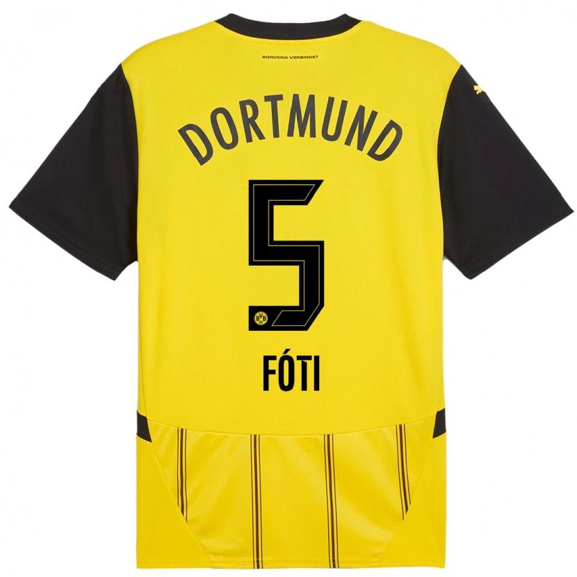 Danxen Niño Camiseta António Fóti #5 Amarillo Negro 1ª Equipación 2024/25 La Camisa