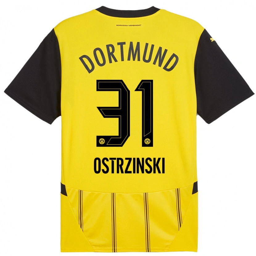 Danxen Niño Camiseta Silas Ostrzinski #31 Amarillo Negro 1ª Equipación 2024/25 La Camisa