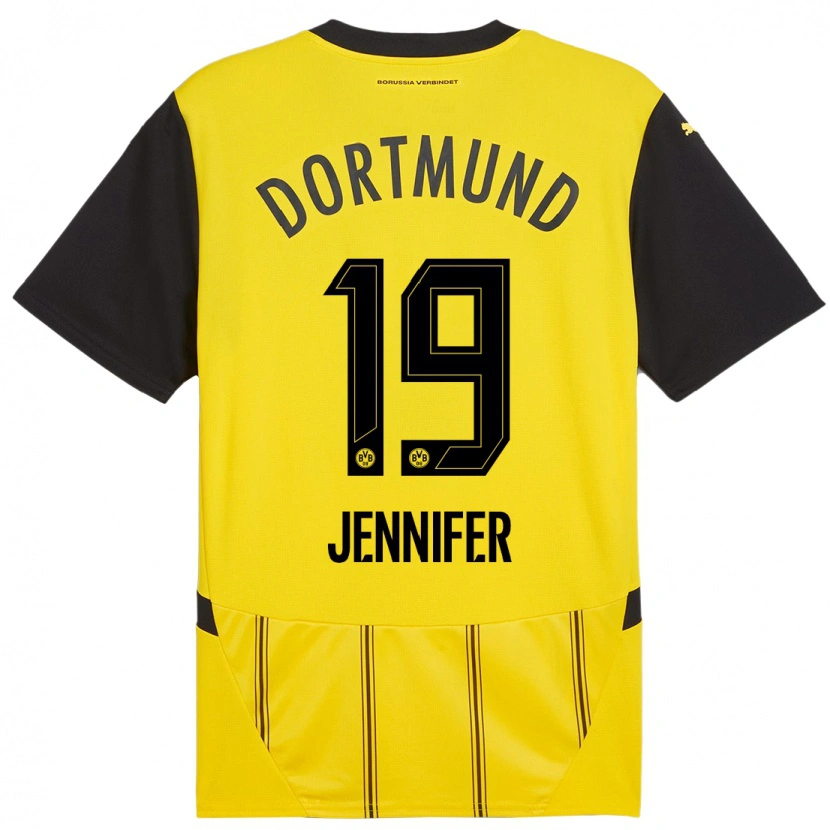 Danxen Niño Camiseta Gutierrez Bermejo Jennifer #19 Amarillo Negro 1ª Equipación 2024/25 La Camisa