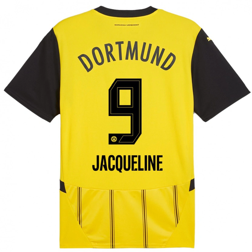 Danxen Niño Camiseta Moreno Jacqueline #9 Amarillo Negro 1ª Equipación 2024/25 La Camisa