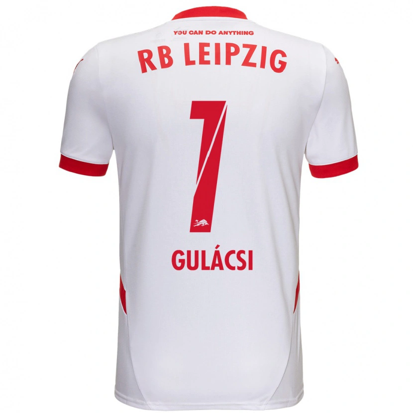 Danxen Niño Camiseta Péter Gulácsi #1 Blanco Rojo 1ª Equipación 2024/25 La Camisa