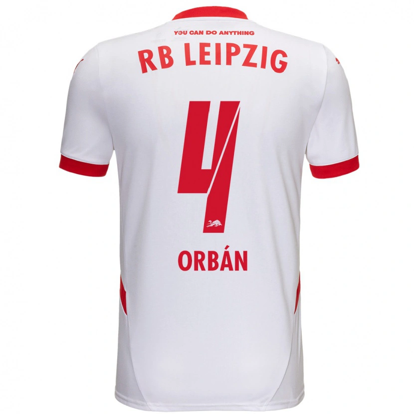 Danxen Niño Camiseta Willi Orbán #4 Blanco Rojo 1ª Equipación 2024/25 La Camisa