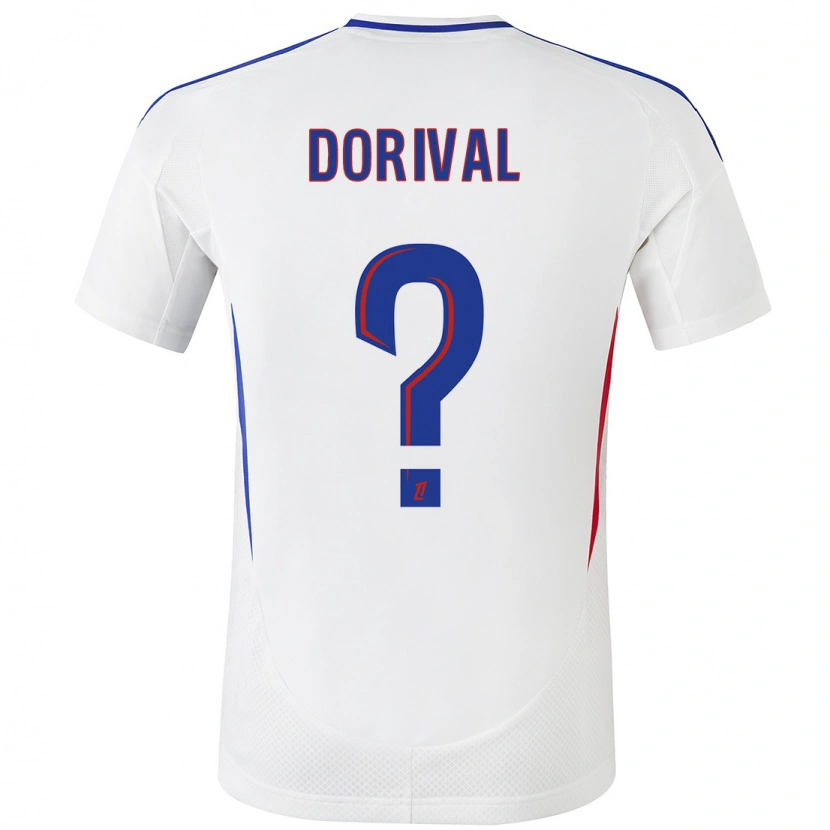 Danxen Niño Camiseta Pierre Dorival #0 Blanco Azul 1ª Equipación 2024/25 La Camisa