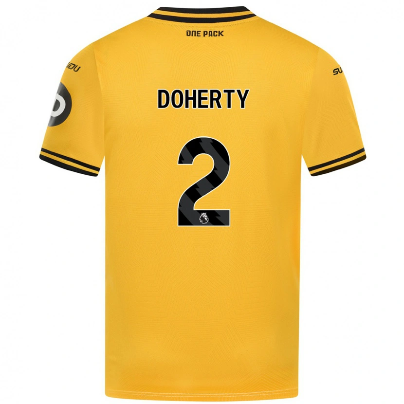 Danxen Niño Camiseta Matt Doherty #2 Amarillo 1ª Equipación 2024/25 La Camisa