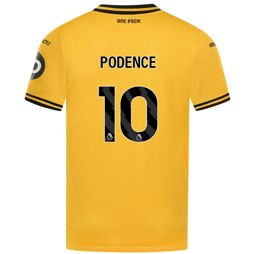 Danxen Niño Camiseta Daniel Podence #10 Amarillo 1ª Equipación 2024/25 La Camisa