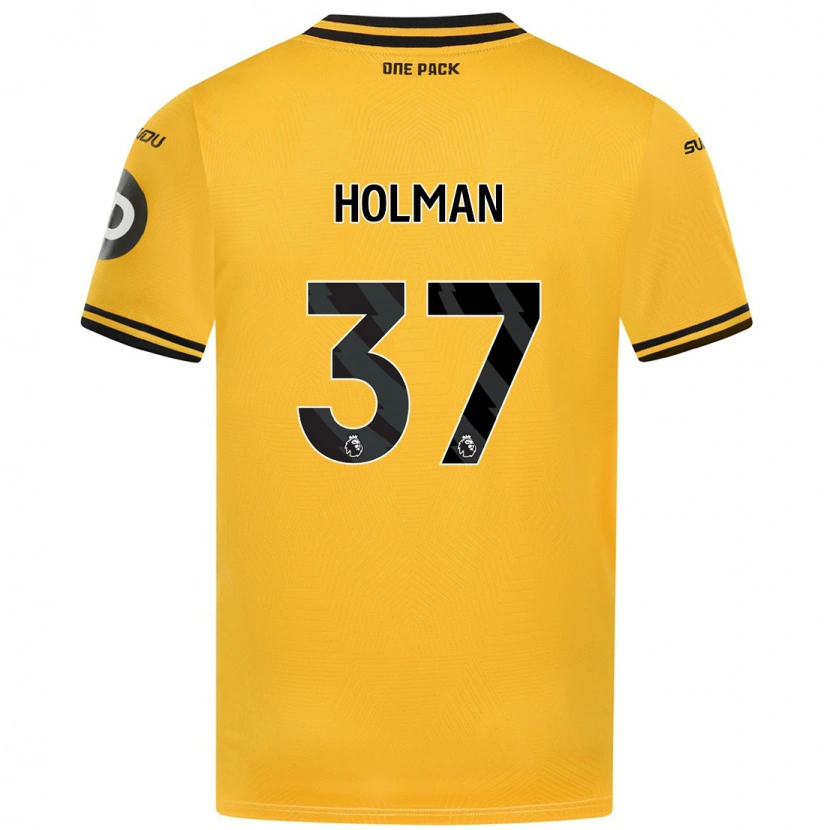 Danxen Niño Camiseta Fletcher Holman #37 Amarillo 1ª Equipación 2024/25 La Camisa