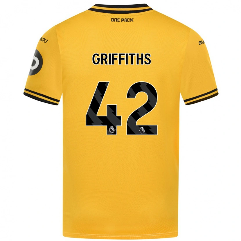 Danxen Niño Camiseta Harvey Griffiths #42 Amarillo 1ª Equipación 2024/25 La Camisa
