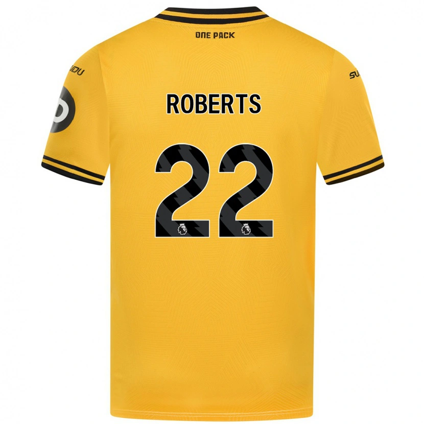 Danxen Niño Camiseta Beth Roberts #22 Amarillo 1ª Equipación 2024/25 La Camisa
