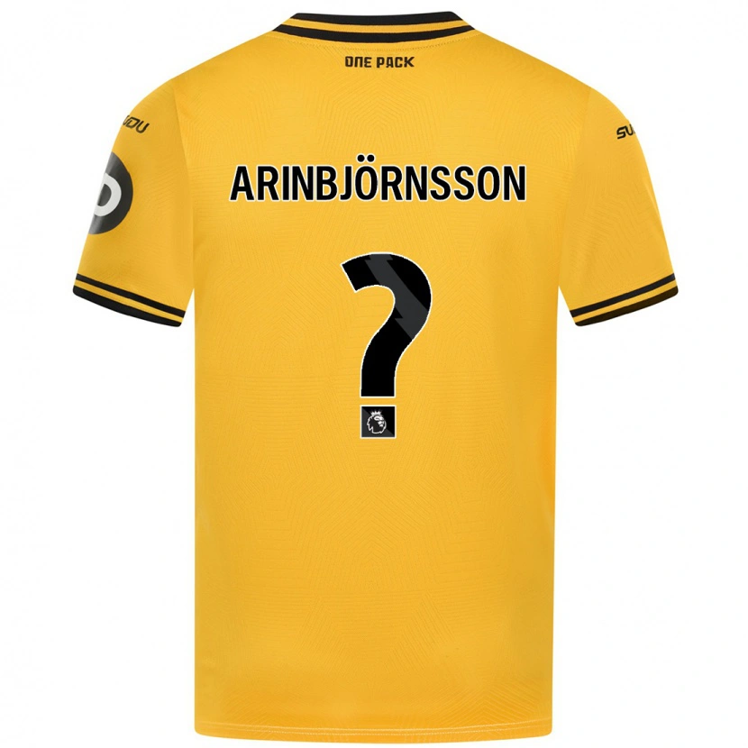 Danxen Niño Camiseta Pálmi Rafn Arinbjörnsson #0 Amarillo 1ª Equipación 2024/25 La Camisa