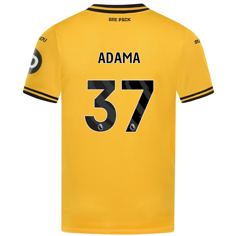 Danxen Niño Camiseta Adama Traore #37 Amarillo 1ª Equipación 2024/25 La Camisa