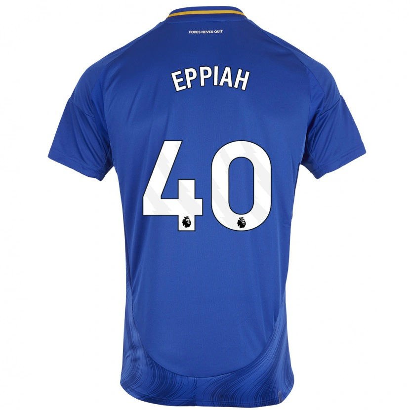 Danxen Niño Camiseta Josh Eppiah #40 Azul Blanco 1ª Equipación 2024/25 La Camisa