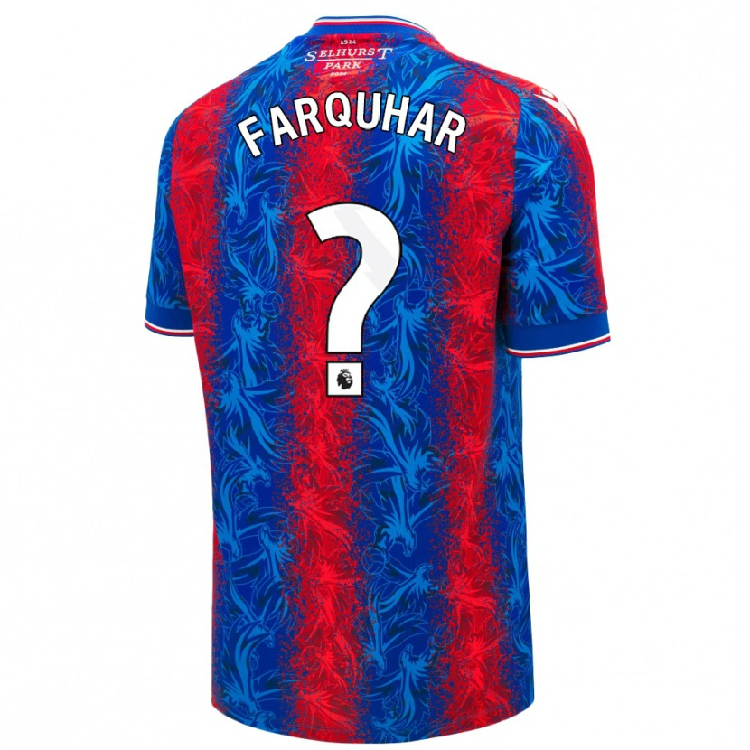 Danxen Niño Camiseta Craig Farquhar #0 Rayas Rojas Y Azules 1ª Equipación 2024/25 La Camisa