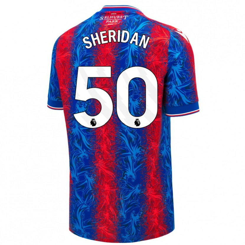 Danxen Niño Camiseta Joe Sheridan #50 Rayas Rojas Y Azules 1ª Equipación 2024/25 La Camisa