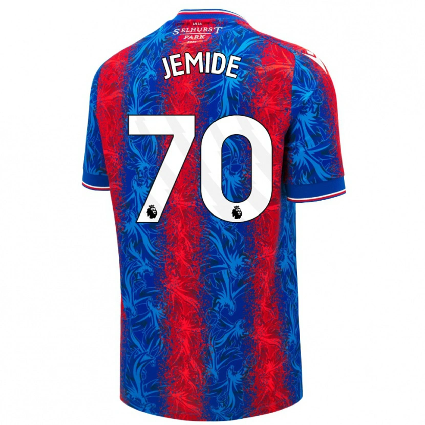 Danxen Niño Camiseta Mofe Jemide #70 Rayas Rojas Y Azules 1ª Equipación 2024/25 La Camisa