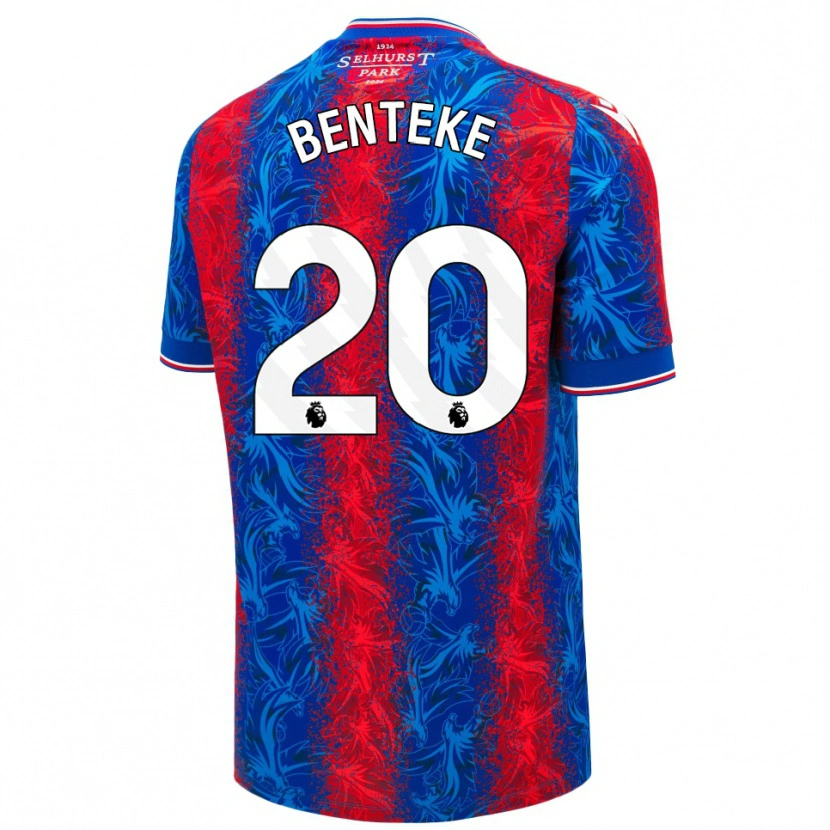 Danxen Niño Camiseta Christian Benteke #20 Rayas Rojas Y Azules 1ª Equipación 2024/25 La Camisa