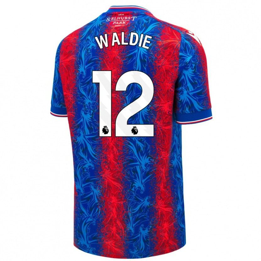 Danxen Niño Camiseta Lizzie Waldie #12 Rayas Rojas Y Azules 1ª Equipación 2024/25 La Camisa
