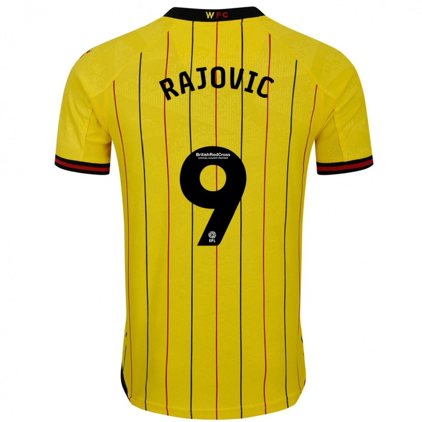 Danxen Niño Camiseta Mileta Rajovic #9 Amarillo Negro 1ª Equipación 2024/25 La Camisa