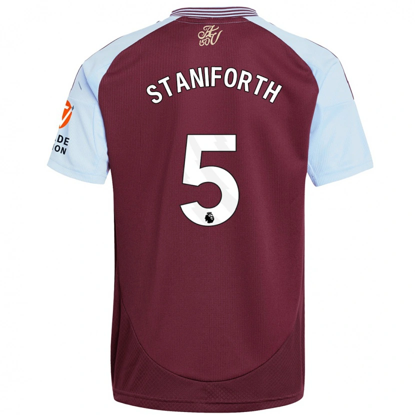 Danxen Niño Camiseta Lucy Staniforth #5 Borgoña Azul Cielo 1ª Equipación 2024/25 La Camisa