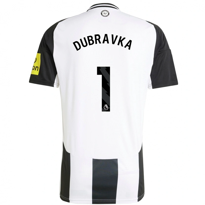Danxen Niño Camiseta Martin Dúbravka #1 Blanco Negro 1ª Equipación 2024/25 La Camisa