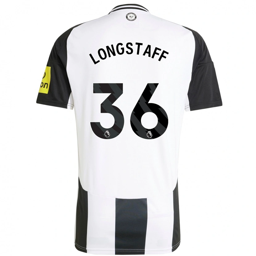Danxen Niño Camiseta Sean Longstaff #36 Blanco Negro 1ª Equipación 2024/25 La Camisa