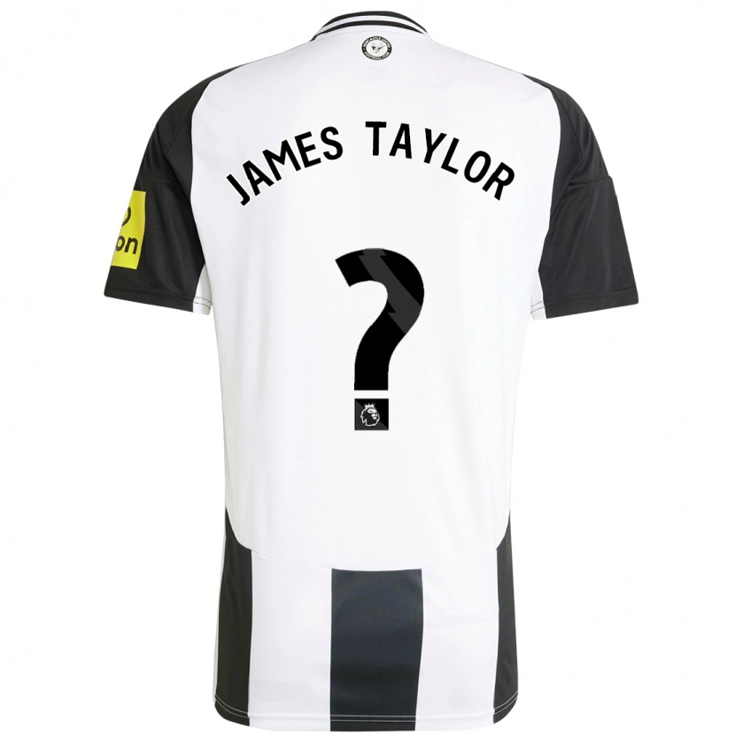 Danxen Niño Camiseta James Taylor #0 Blanco Negro 1ª Equipación 2024/25 La Camisa