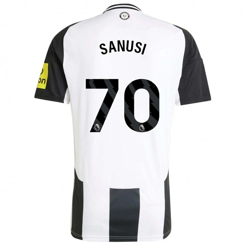 Danxen Niño Camiseta Trevan Sanusi #70 Blanco Negro 1ª Equipación 2024/25 La Camisa