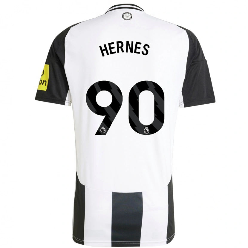 Danxen Niño Camiseta Travis Hernes #90 Blanco Negro 1ª Equipación 2024/25 La Camisa