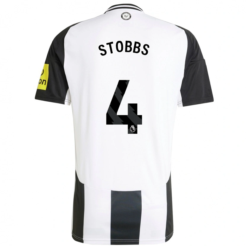 Danxen Niño Camiseta Amber-Keegan Stobbs #4 Blanco Negro 1ª Equipación 2024/25 La Camisa
