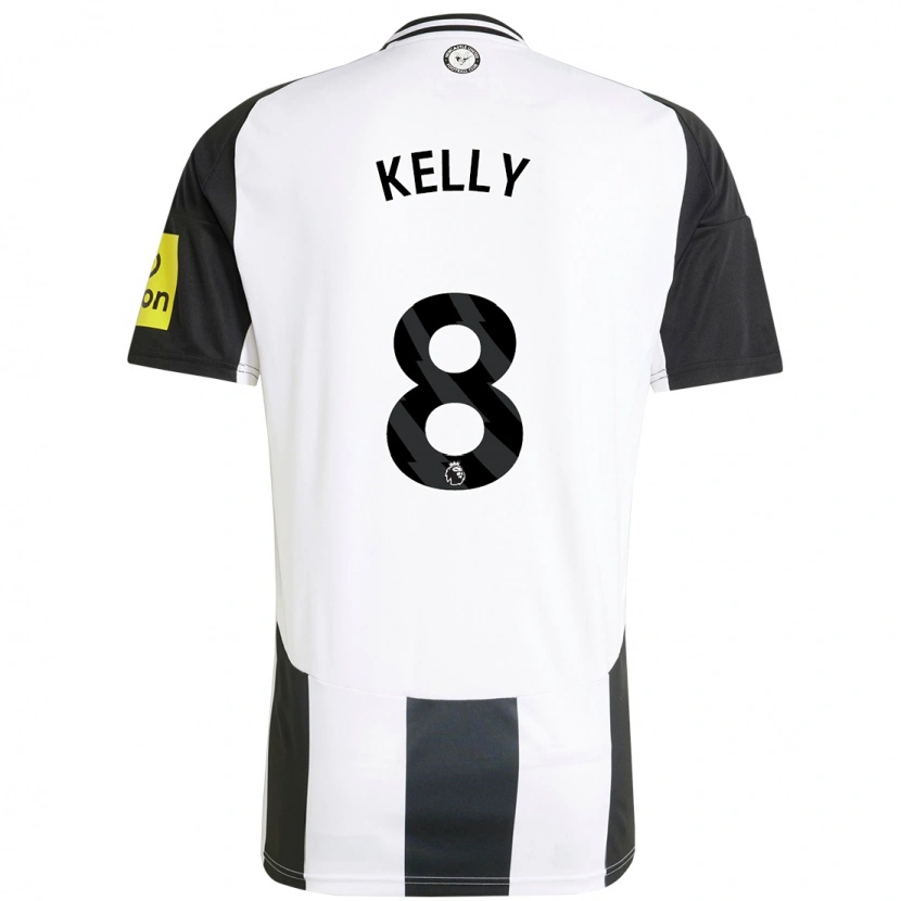 Danxen Niño Camiseta Emma Kelly #8 Blanco Negro 1ª Equipación 2024/25 La Camisa