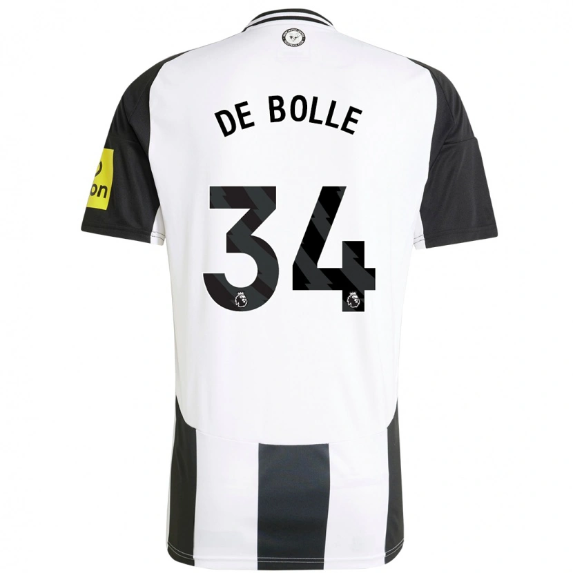 Danxen Niño Camiseta Lucas De Bolle #34 Blanco Negro 1ª Equipación 2024/25 La Camisa