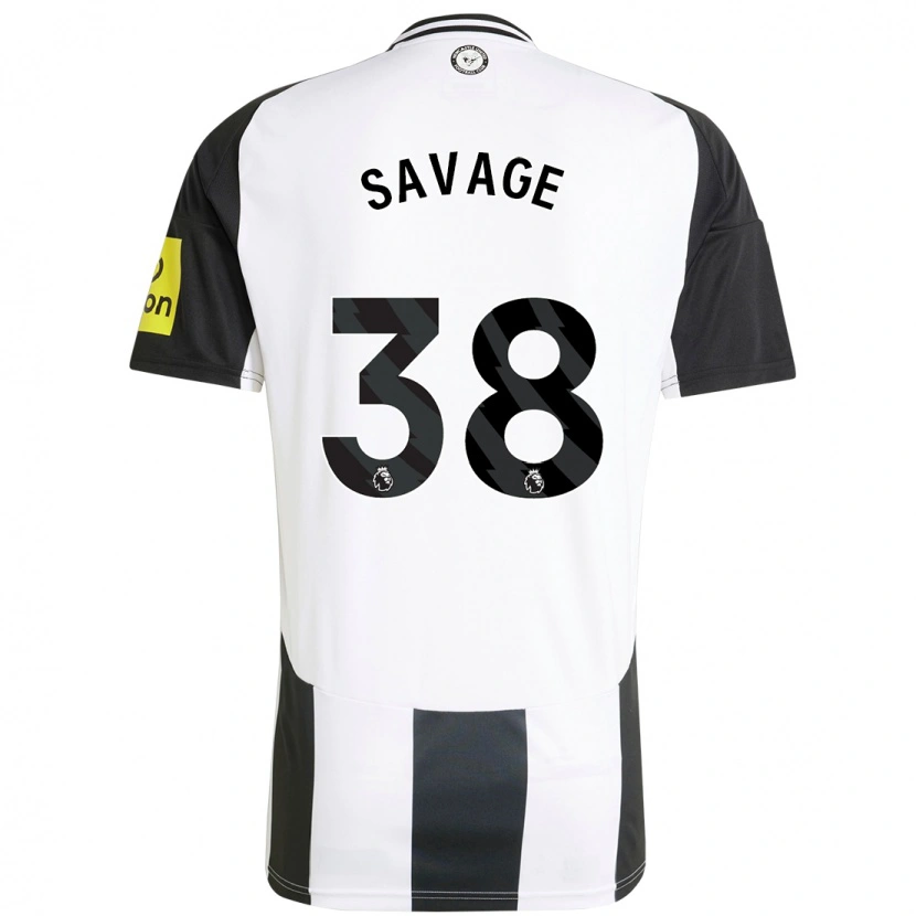 Danxen Niño Camiseta Remi Savage #38 Blanco Negro 1ª Equipación 2024/25 La Camisa