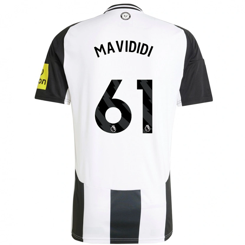 Danxen Niño Camiseta Shaun Mavididi #61 Blanco Negro 1ª Equipación 2024/25 La Camisa