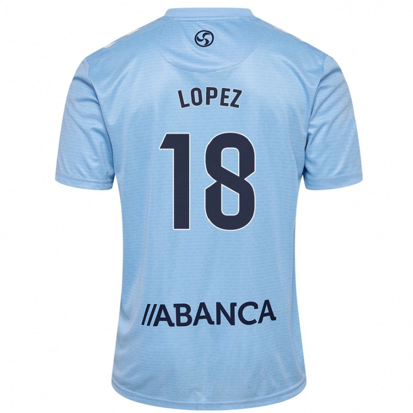 Danxen Niño Camiseta Joel López #18 Azul Cielo 1ª Equipación 2024/25 La Camisa