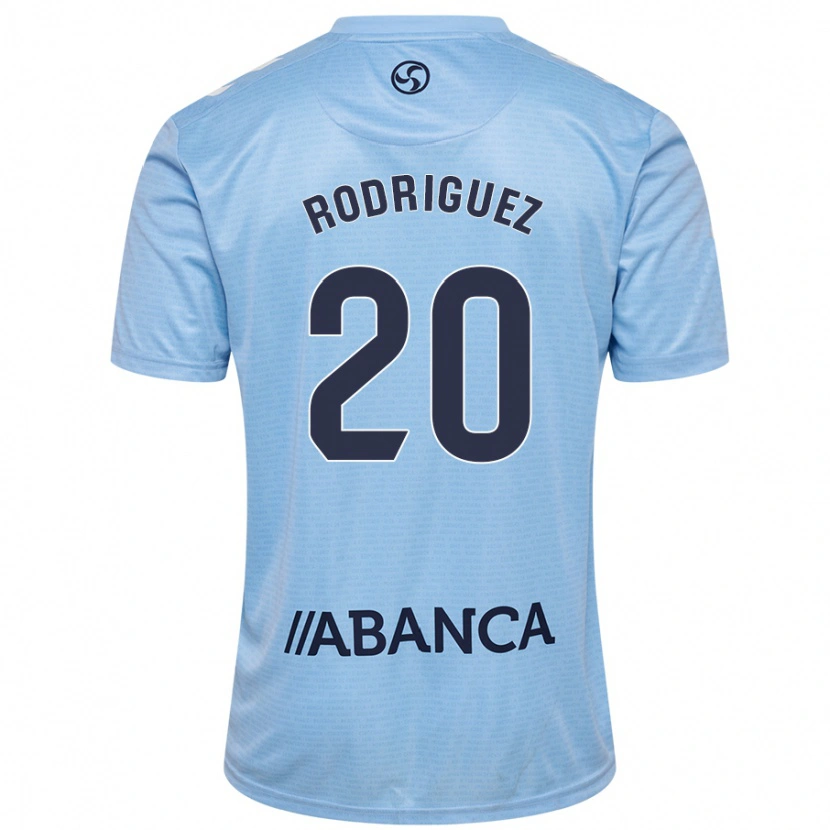 Danxen Niño Camiseta Javi Rodríguez #20 Azul Cielo 1ª Equipación 2024/25 La Camisa
