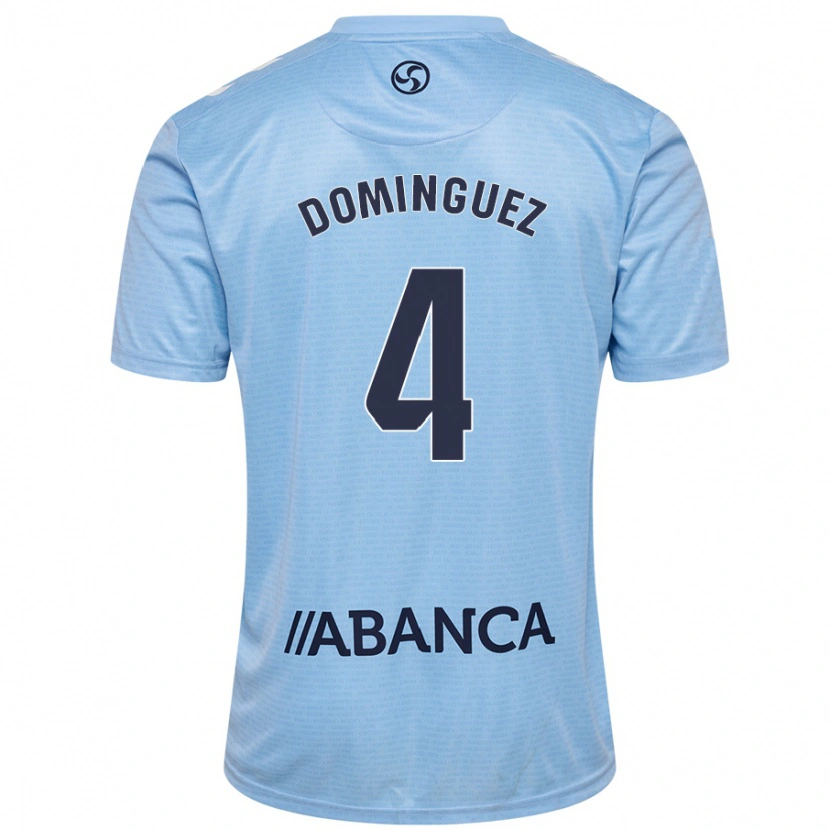 Danxen Niño Camiseta Javi Domínguez #4 Azul Cielo 1ª Equipación 2024/25 La Camisa