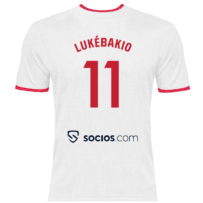 Danxen Niño Camiseta Dodi Lukébakio #11 Blanco Rojo 1ª Equipación 2024/25 La Camisa
