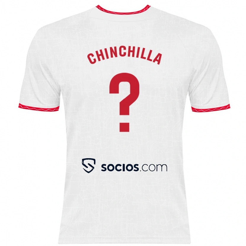 Danxen Niño Camiseta Gustavo Chinchilla #0 Blanco Rojo 1ª Equipación 2024/25 La Camisa