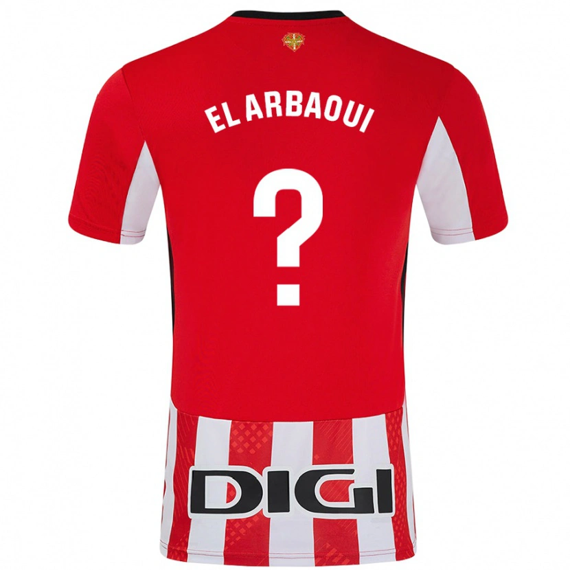 Danxen Niño Camiseta Ilyas El Arbaoui #0 Rojo Blanco 1ª Equipación 2024/25 La Camisa